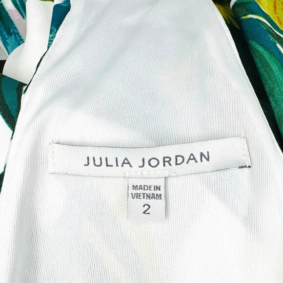 Julia Jordan Womens Knot-Neck Tulip Hem Midi Dress Tropical Print Size 2 $129 - Picture 11 of 13